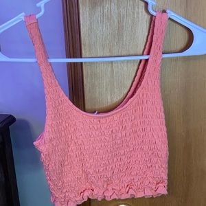 Peach color crop top